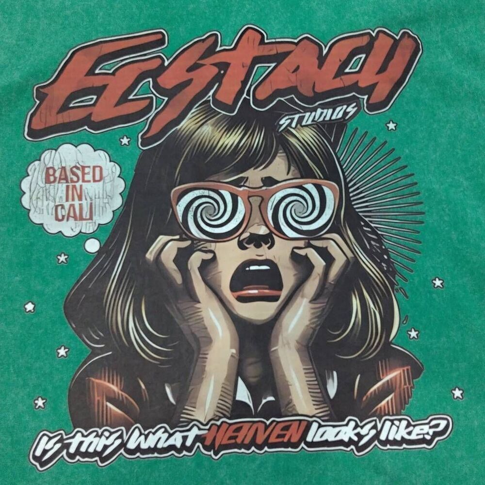 Vintage Ecstacy Studios T-shirt, XL, Wild Graphics